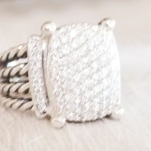DAVID YURMAN RING WITH PAVE DIAMONDS